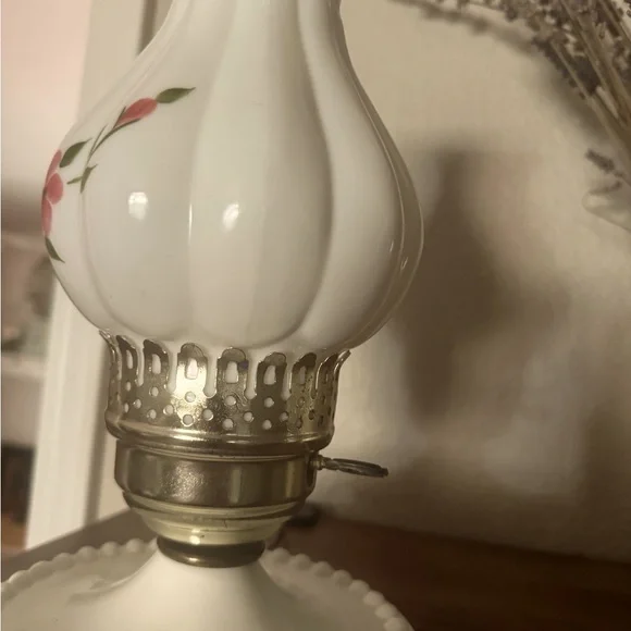 This lamps are in very good condition they are milk glass antique $98.00 each Lanterns